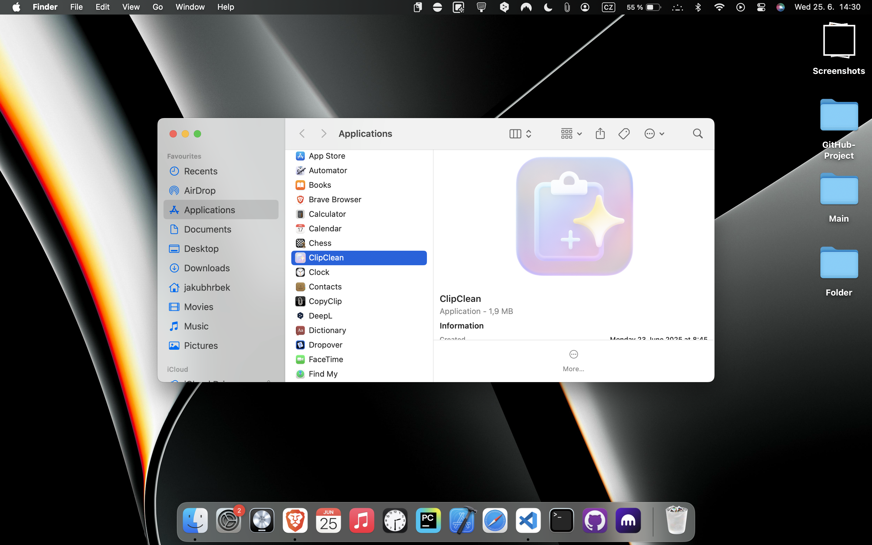 ClipClean menu bar interface and formatting removal demonstration